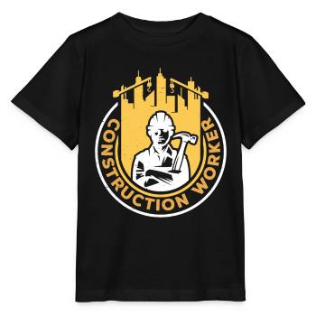 Bauarbeiter Bau Team Teamwork Baustelle - Stanley/Stella Kinder T-Shirt MINI CREATOR  - Schwarz - Vorne - Mikhail (115cm)