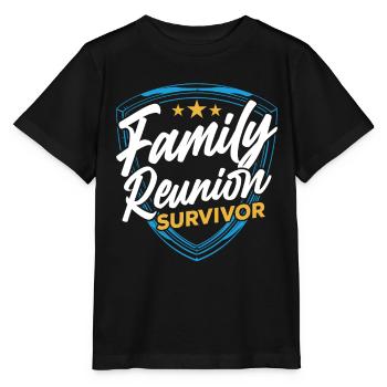 Survivor of a family reunion team family - Stanley/Stella MINI CREATOR Kids’ T-Shirt - black - Front - Mikhail (115cm)
