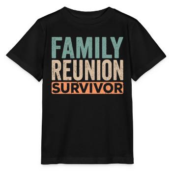 Survivor of a family reunion team family - Stanley/Stella MINI CREATOR Kids’ T-Shirt - black - Front - Mikhail (115cm)