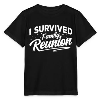 I survived a family reunion family team - Stanley/Stella MINI CREATOR Kids’ T-Shirt - black - Front - Mikhail (115cm)