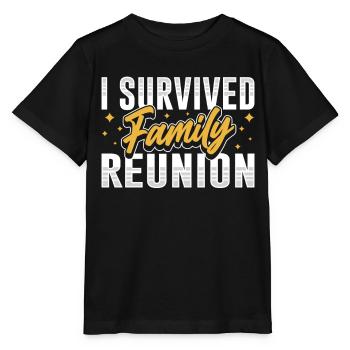 I survived a family reunion Family Team - Stanley/Stella MINI CREATOR Kids’ T-Shirt - black - Front - Mikhail (115cm)