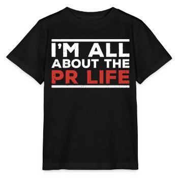 Mir Geht Es Um Das PR Leben Public Relations Beruf - Stanley/Stella Kinder T-Shirt MINI CREATOR  - Schwarz - Vorne - Mikhail (115cm)