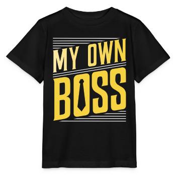 Mon propre patron freelance indépendant - T-shirt bio MINI CREATOR Stanley/Stella Enfant - noir - Devant - Mikhail (115cm)