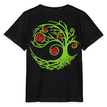Strange rose bush - Stanley/Stella MINI CREATOR Kids’ T-Shirt - black - Front - Mikhail (115cm)