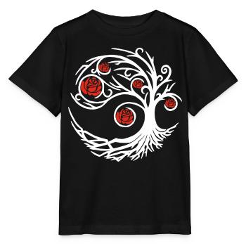 Strange white rose - Stanley/Stella MINI CREATOR Kids’ T-Shirt - black - Front - Mikhail (115cm)