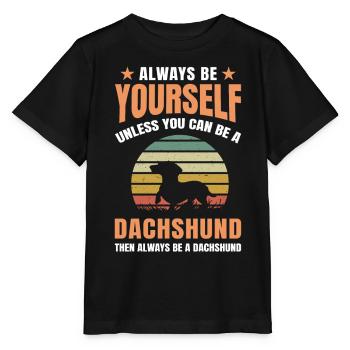 Dachshund Gift Dixie Viennese Doxie Dachshund - Stanley/Stella MINI CREATOR Kids’ T-Shirt - black - Front - Mikhail (115cm)