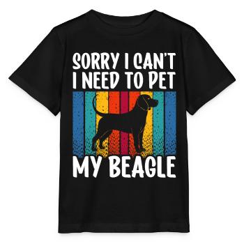 Kann Nicht Ich Muss Meinen Beagle Streicheln Hund - Stanley/Stella Kinder T-Shirt MINI CREATOR  - Schwarz - Vorne - Mikhail (115cm)