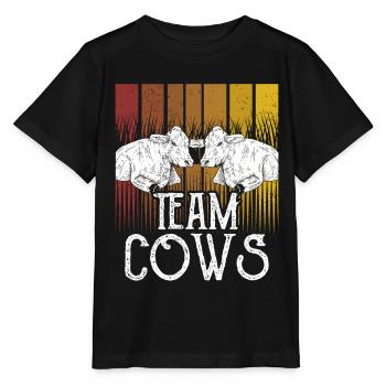 Équipe Vaches Ferme Vache laitière Animaux - T-shirt bio MINI CREATOR Stanley/Stella Enfant - noir - Devant - Mikhail (115cm)
