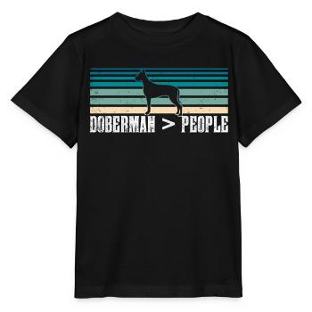 Doberman > humains Dobermans Doberman chiens - T-shirt bio MINI CREATOR Stanley/Stella Enfant - noir - Devant - Mikhail (115cm)