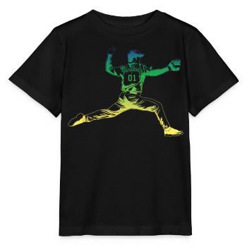 Lanceur de baseball - T-shirt bio MINI CREATOR Stanley/Stella Enfant - noir - Devant - Mikhail (115cm)