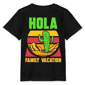 Hola Family Holiday Family Family Holidays - Stanley/Stella MINI CREATOR Kids’ T-Shirt - black - Front - Mikhail (115cm)