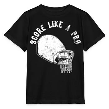 Basketball Slogan - T-shirt bio MINI CREATOR Stanley/Stella Enfant - noir - Devant - Mikhail (115cm)