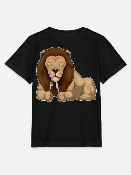 Löwe Besteck Kochen Küche - Stanley/Stella Kinder T-Shirt MINI CREATOR - Schwarz