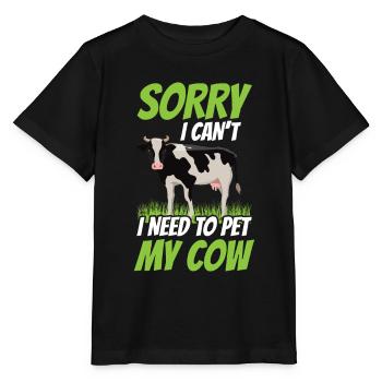 Ne puis-je pas avoir à caresser mes vaches - T-shirt bio MINI CREATOR Stanley/Stella Enfant - noir - Devant - Mikhail (115cm)