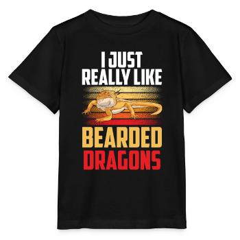I just like bearded dragons very much Bearded Dragon - Stanley/Stella MINI CREATOR Kids’ T-Shirt - black - Front - Mikhail (115cm)