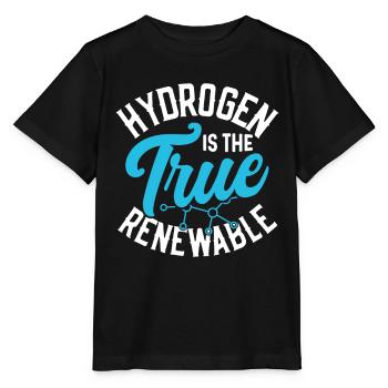Hydrogen is the true renewable energy - Stanley/Stella MINI CREATOR Kids’ T-Shirt - black - Front - Mikhail (115cm)