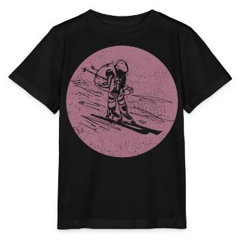 Ski - Vacances au ski et ski rétro - T-shirt bio MINI CREATOR Stanley/Stella Enfant - noir - Devant - Mikhail (115cm)