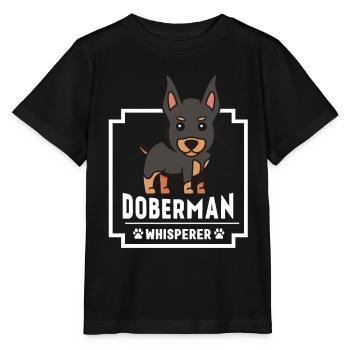Doberman Whisperer Chiens Doberman Dobermans - T-shirt bio MINI CREATOR Stanley/Stella Enfant - noir - Devant - Mikhail (115cm)