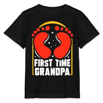 Das Erste Mal Opa Erstes Mal Großeltern Süß - Stanley/Stella Kinder T-Shirt MINI CREATOR  - Schwarz - Vorne - Mikhail (115cm)