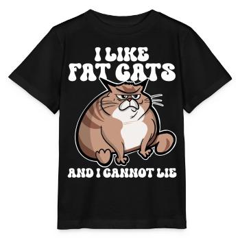 Gros chat - T-shirt bio MINI CREATOR Stanley/Stella Enfant - noir - Devant - Mikhail (115cm)