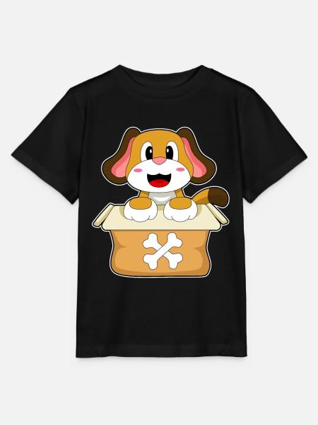 Hund Karton - Stanley/Stella Kinder T-Shirt MINI CREATOR  - Schwarz