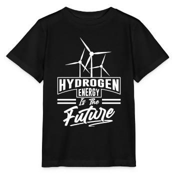 L’hydrogène est l’élément d’avenir L’hydrogène - T-shirt bio MINI CREATOR Stanley/Stella Enfant - noir - Devant - Mikhail (115cm)