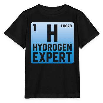 Hydrogen Expert Élément d’énergie hydrogène - T-shirt bio MINI CREATOR Stanley/Stella Enfant - noir - Devant - Mikhail (115cm)