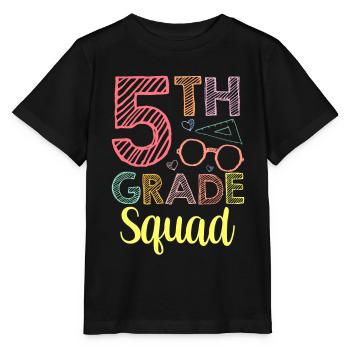Équipe de 5 classes École de cinquième année - T-shirt bio MINI CREATOR Stanley/Stella Enfant - noir - Devant - Mikhail (115cm)