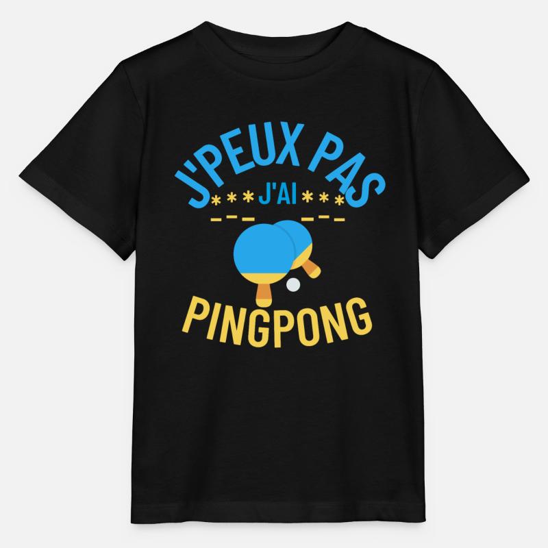 J'peux pas j'ai ping-pong - T-shirt bio MINI CREATOR Stanley/Stella Enfant - noir