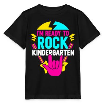 Ich Bin Bereit Den Kindergarten Zu Rocken Kinder - Stanley/Stella Kinder T-Shirt MINI CREATOR  - Schwarz - Vorne - Mikhail (115cm)