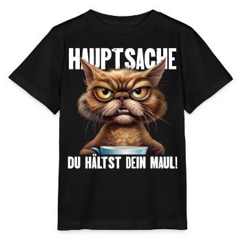 Hauptsache Du Hälst Dein Maul - Stanley/Stella Kinder T-Shirt MINI CREATOR  - Schwarz - Vorne - Mikhail (115cm)