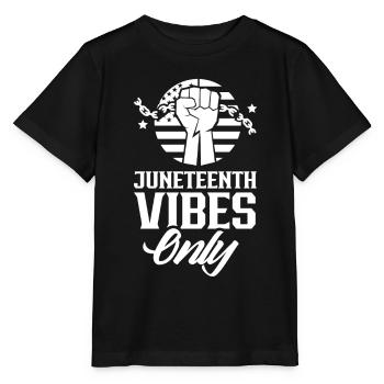 Nur Juneteenth Vibes 1865 Black African American - Stanley/Stella Kinder T-Shirt MINI CREATOR  - Schwarz - Vorne - Mikhail (115cm)