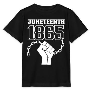 Juneteenth 1865 Afrika African American Black - Stanley/Stella Kinder T-Shirt MINI CREATOR  - Schwarz - Vorne - Mikhail (115cm)