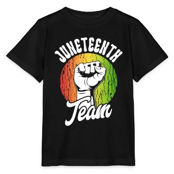 Juneteenth Team African American 1865 Black - Stanley/Stella Kinder T-Shirt MINI CREATOR  - Schwarz - Vorne - Mikhail (115cm)