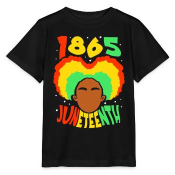 1865 Juneteenth African American Afrika Black - Stanley/Stella Kinder T-Shirt MINI CREATOR  - Schwarz - Vorne - Mikhail (115cm)