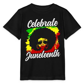 Feiert Den Juneteenth Black 1865 African American - Stanley/Stella Kinder T-Shirt MINI CREATOR  - Schwarz - Vorne - Mikhail (115cm)