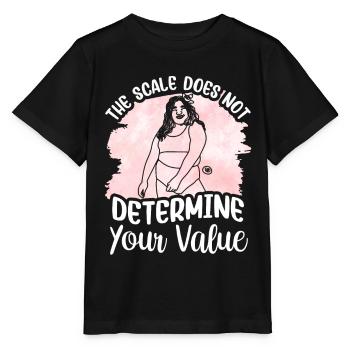 La balance ne détermine pas votre valeur bodyshaming - T-shirt bio MINI CREATOR Stanley/Stella Enfant - noir - Devant - Mikhail (115cm)