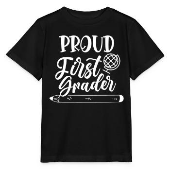 Proud First Grader First Class Enrollment - Stanley/Stella MINI CREATOR Kids’ T-Shirt - black - Front - Mikhail (115cm)