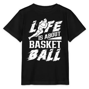 Life revolves around basketball team players - Stanley/Stella MINI CREATOR Kids’ T-Shirt - black - Front - Mikhail (115cm)