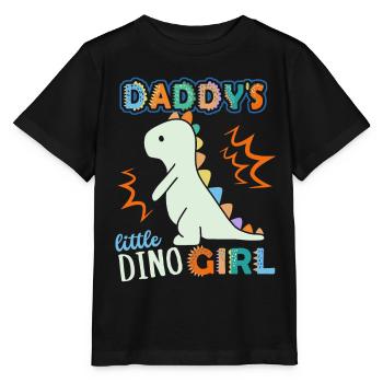 Dinosaurier Daddy's Little Dino-Girl, Spruch - Stanley/Stella Kinder T-Shirt MINI CREATOR  - Schwarz - Vorne - Mikhail (115cm)