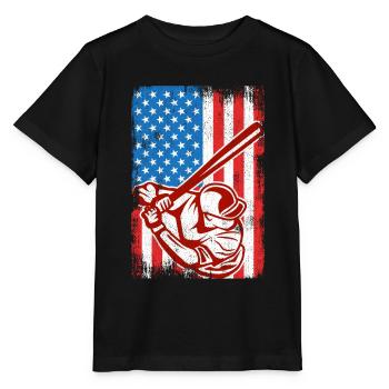 4. Juli Baseball - Stanley/Stella Kinder T-Shirt MINI CREATOR  - Schwarz - Vorne - Mikhail (115cm)