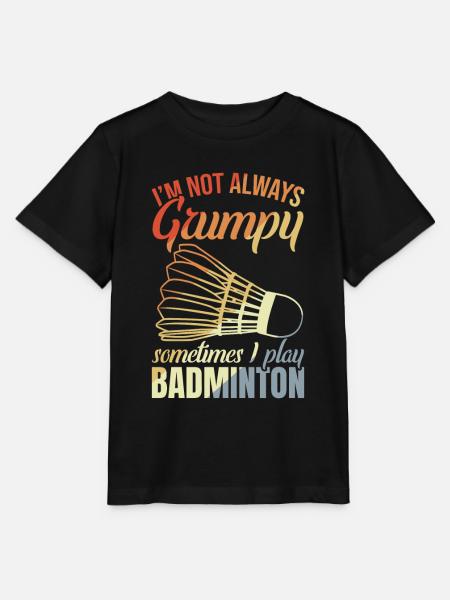Mürrischer Badmintonspieler - Stanley/Stella Kinder T-Shirt MINI CREATOR - Schwarz