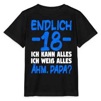 18 Endlich 18. Geburtstag Geschenk 18. - Stanley/Stella Kinder T-Shirt MINI CREATOR  - Schwarz - Vorne - Mikhail (115cm)