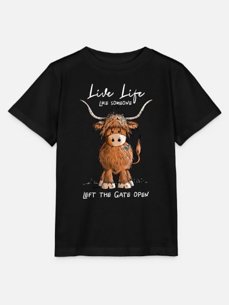 Schottisches Hochlandrind - Stanley/Stella Kinder T-Shirt MINI CREATOR  - Schwarz