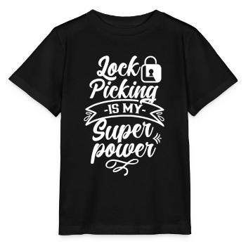 Lock picking is my superpower cracking lock - Stanley/Stella MINI CREATOR Kids’ T-Shirt - black - Front - Mikhail (115cm)