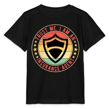 Vendeur d’assurance Agent d’assurance - T-shirt bio MINI CREATOR Stanley/Stella Enfant - noir - Devant - Mikhail (115cm)