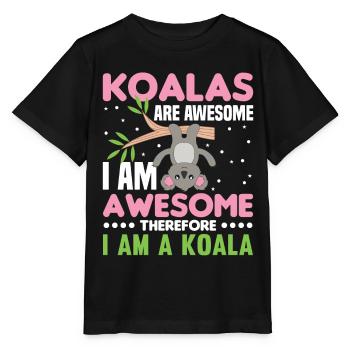 Les koalas sont géniaux je suis génial donc - T-shirt bio MINI CREATOR Stanley/Stella Enfant - noir - Devant - Mikhail (115cm)