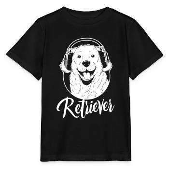 Retriever Chien de compagnie Dictons Retrievers - T-shirt bio MINI CREATOR Stanley/Stella Enfant - noir - Devant - Mikhail (115cm)