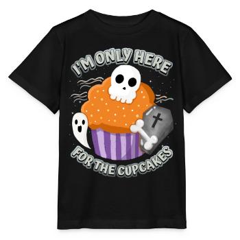 Halloween Cupcake mit Totenkopf und Sarg - Stanley/Stella Kinder T-Shirt MINI CREATOR  - Schwarz - Vorne - Mikhail (115cm)