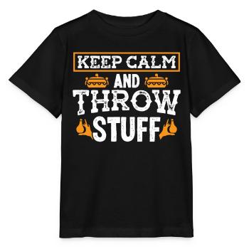 Calm an throw Stuff - Stanley/Stella Kinder T-Shirt MINI CREATOR  - Schwarz - Vorne - Mikhail (115cm)